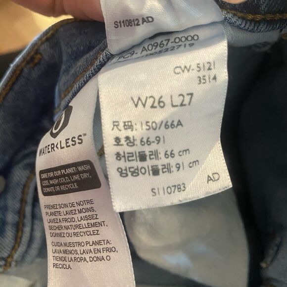 Levis Jeans Womens Blue High Waisted Crop Flare Mid-Stretch A09670000 26x27 - Picture 10 of 16